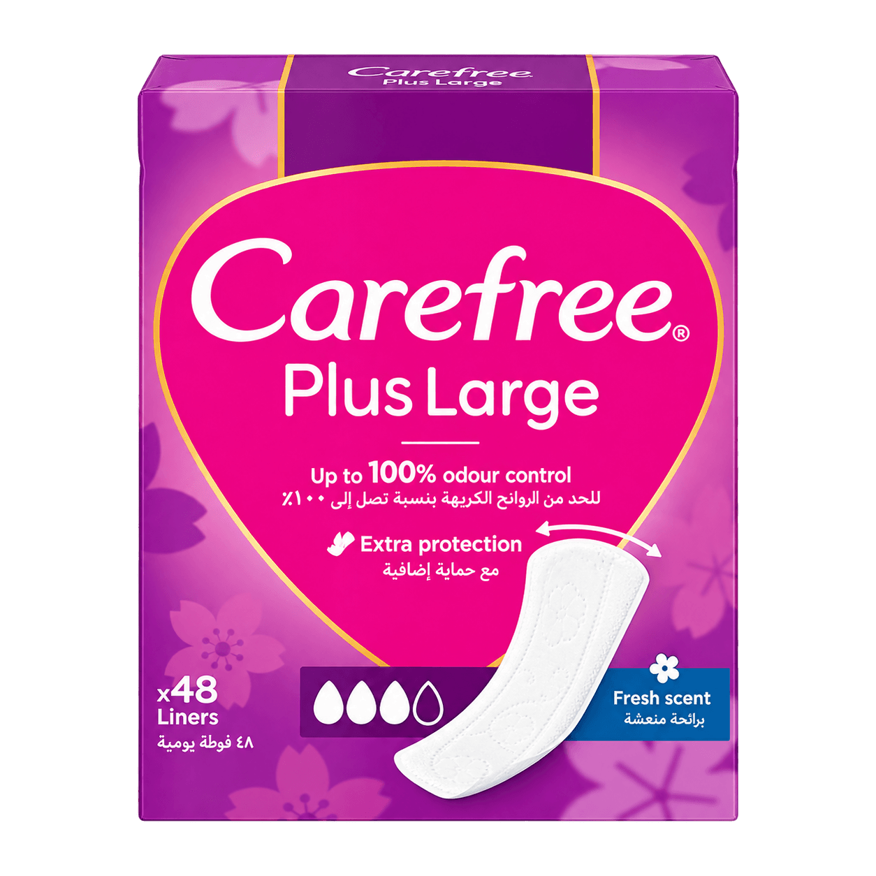 Plus Large Pantyliners - Fresh Scent, 48 per pack