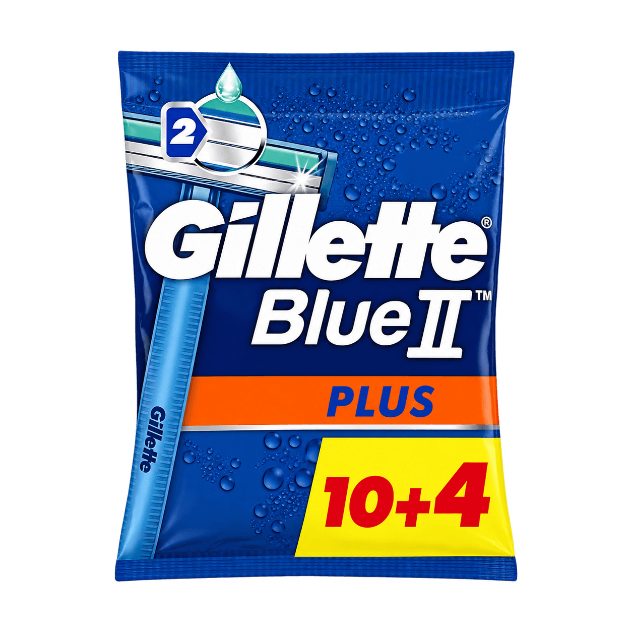 Blue II Plus Easy Grip Razor (10+4 Free)