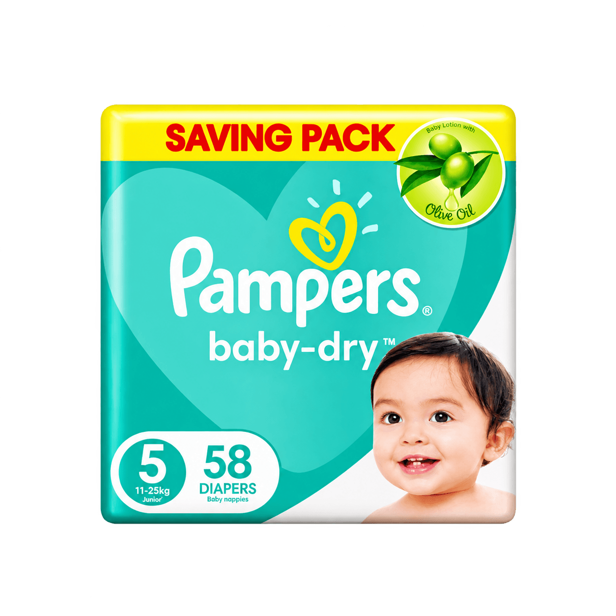 Baby Dry Pants Diapers - Size 5 (12-18kg), 70ct