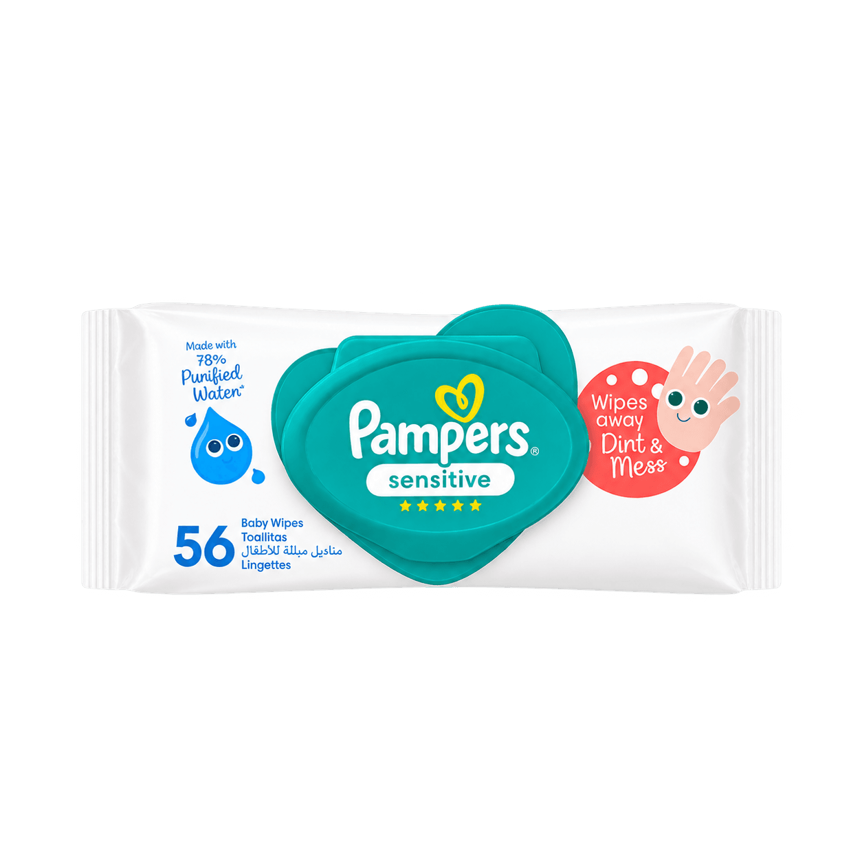 Sensitive Protect Baby Wipes, 56 Wipes