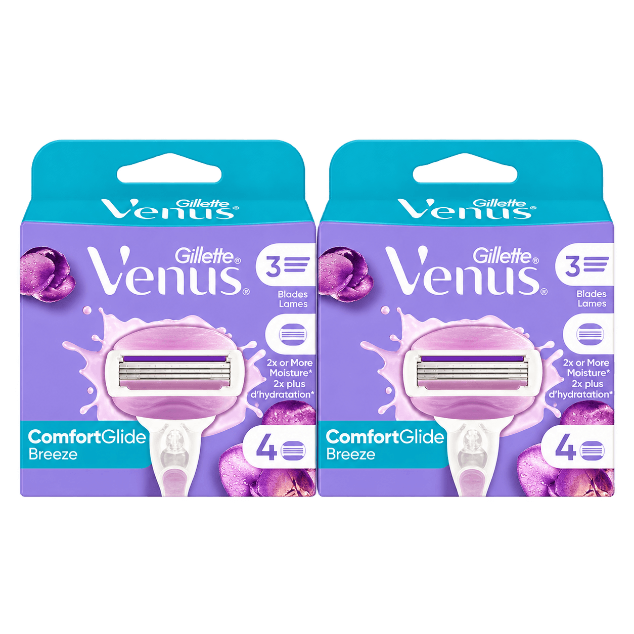 Venus Comfort with Breeze 3-Blade Razors, 4 per pack