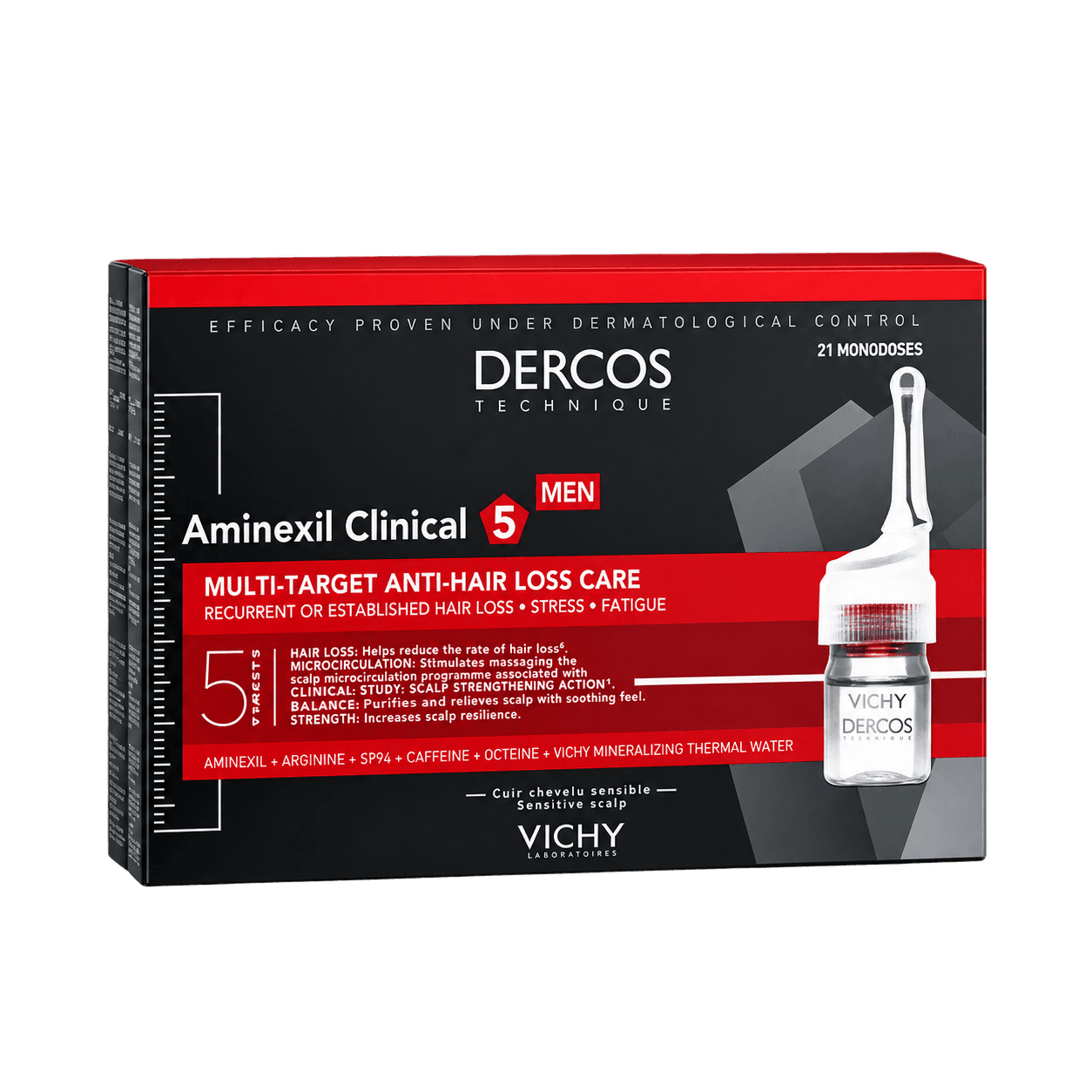 Dercos Aminexil 5 Hypoallergenic Anti Hair Loss Treatment 21x6ml